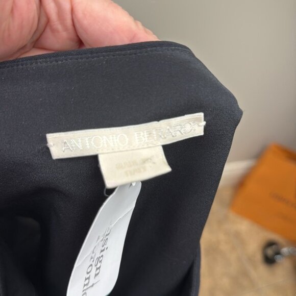 ANTONIO BERARDI Black Sleeveless Dress made in Italy 44 us 8 - Picture 8 of 14